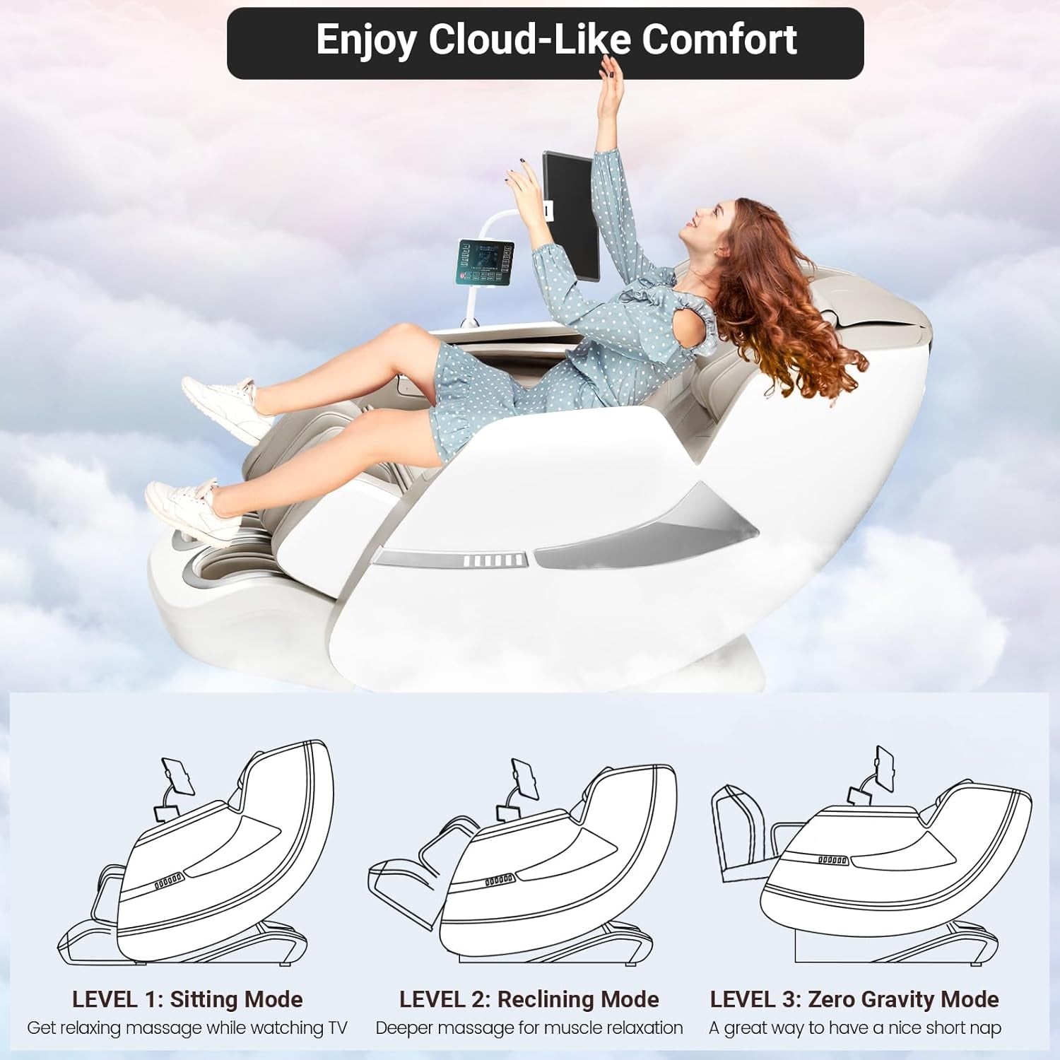 2025 Massage Chair Full Body, Zero Gravity Sl-Track Shiatsu Massage Recliner Chair with Heat, AI Control, Body Scan and Calfrest Extension