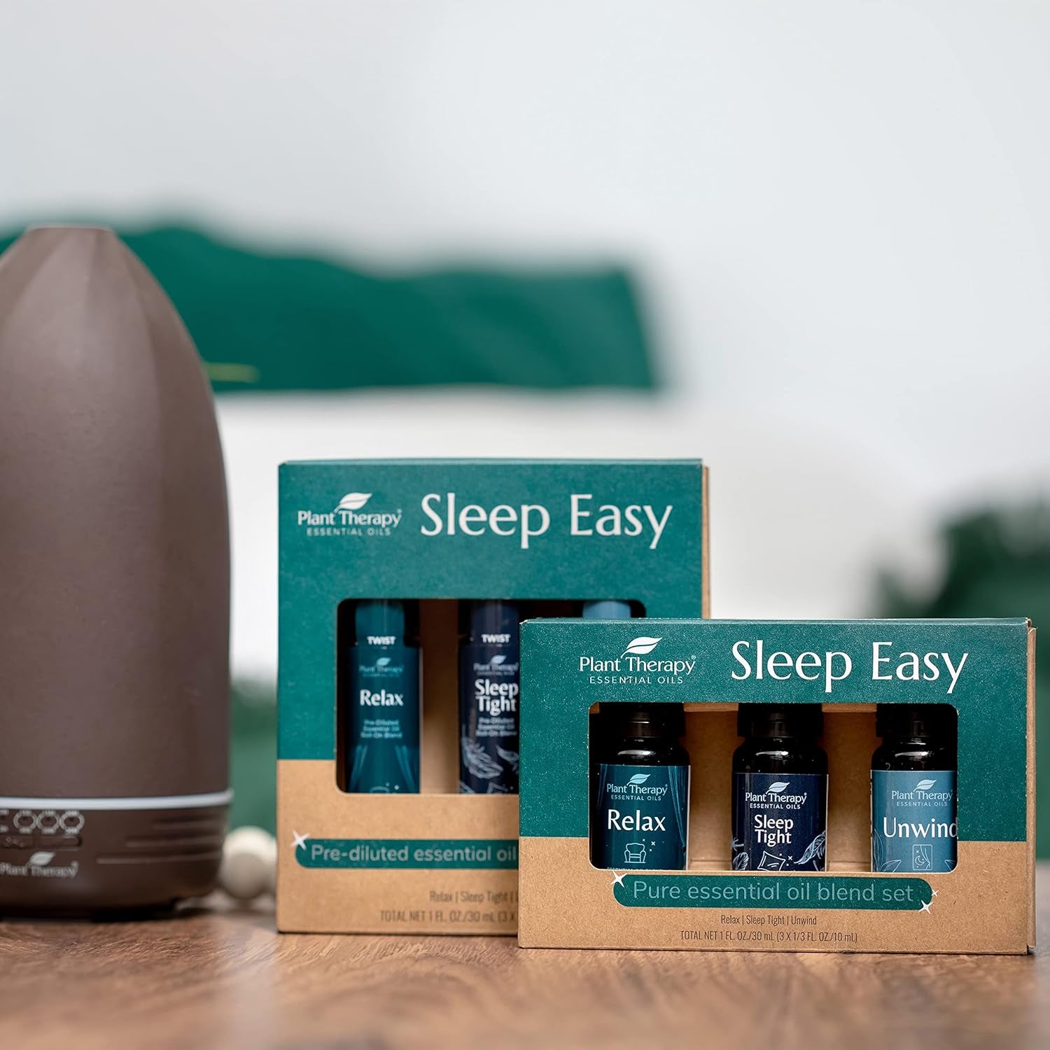 Sleep Easy Essential Oil Blend Set 10 Ml (1/3 Oz) Each of Relax, Sleep Tight & Unwind, Pure, Undiluted, Essential Oil Blends