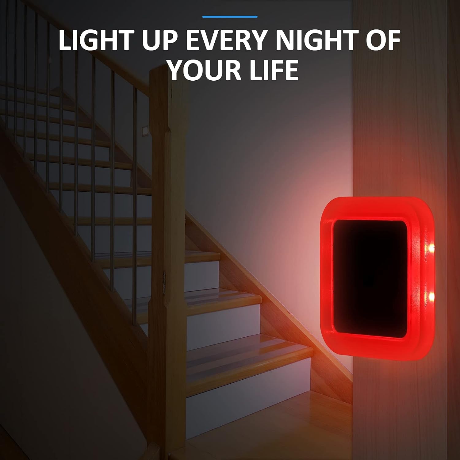 8 Pack Red Night Light Plug-In Color Nightlight with Dusk to Dawn Sensor Red Led Lights On-Closed-Auto Sleep Light Wall Lamp for Children and Kid'S Adult Room Bedroom Hallway