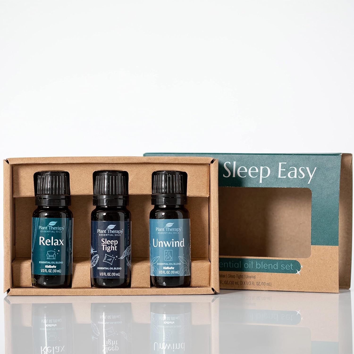 Sleep Easy Essential Oil Blend Set 10 Ml (1/3 Oz) Each of Relax, Sleep Tight & Unwind, Pure, Undiluted, Essential Oil Blends