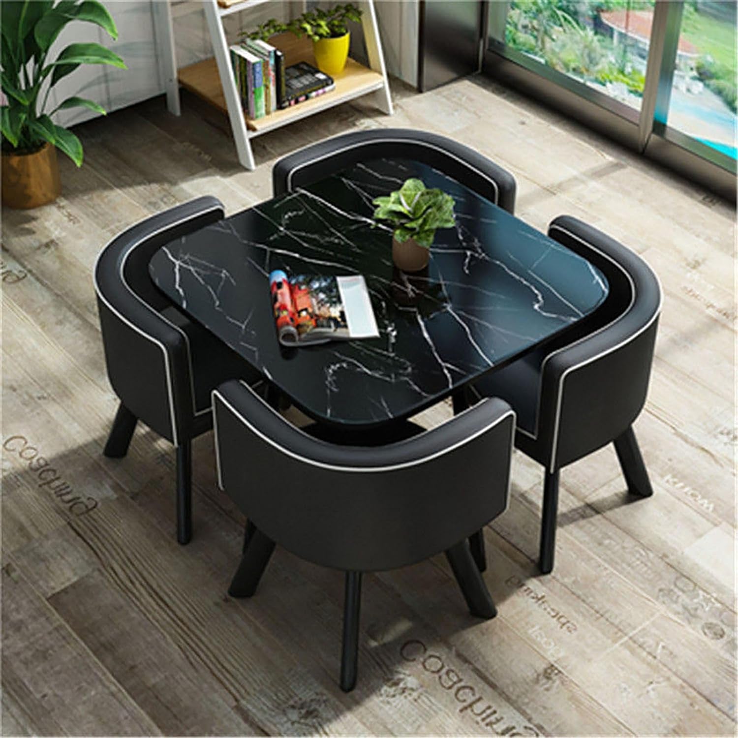 Breakfast Bar round Conference Table round Furniture Table and Chair Set Dining Table and Chairs Set Modern Kitchen Table for Dinner for Home/Garden/Restaurant 80X75Cm/31.5X29.5In(Wxh) #8