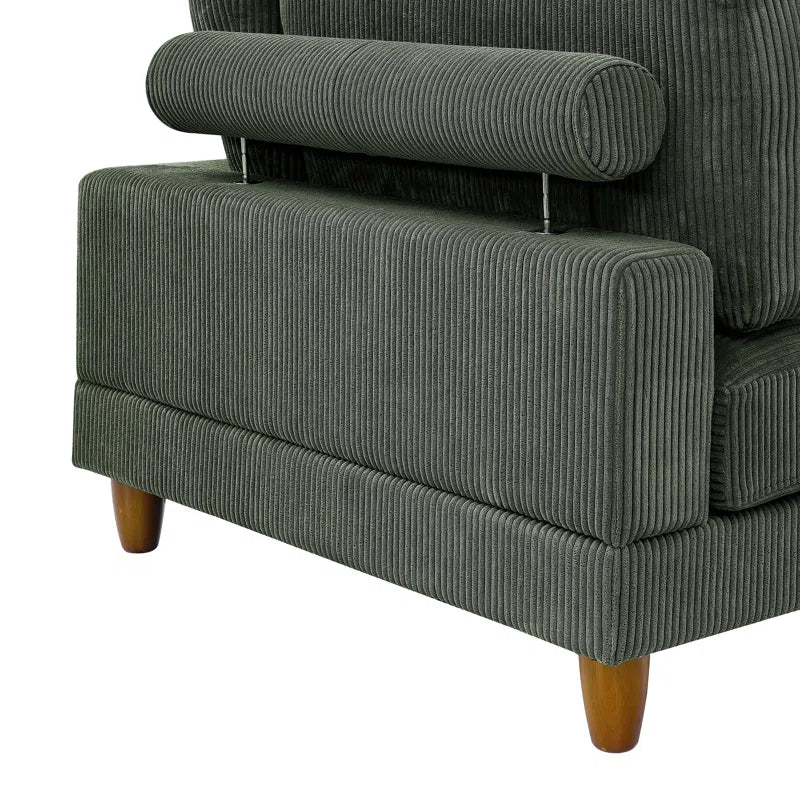 Espinosa 6 - Piece Slipcovered Corduroy Sectional