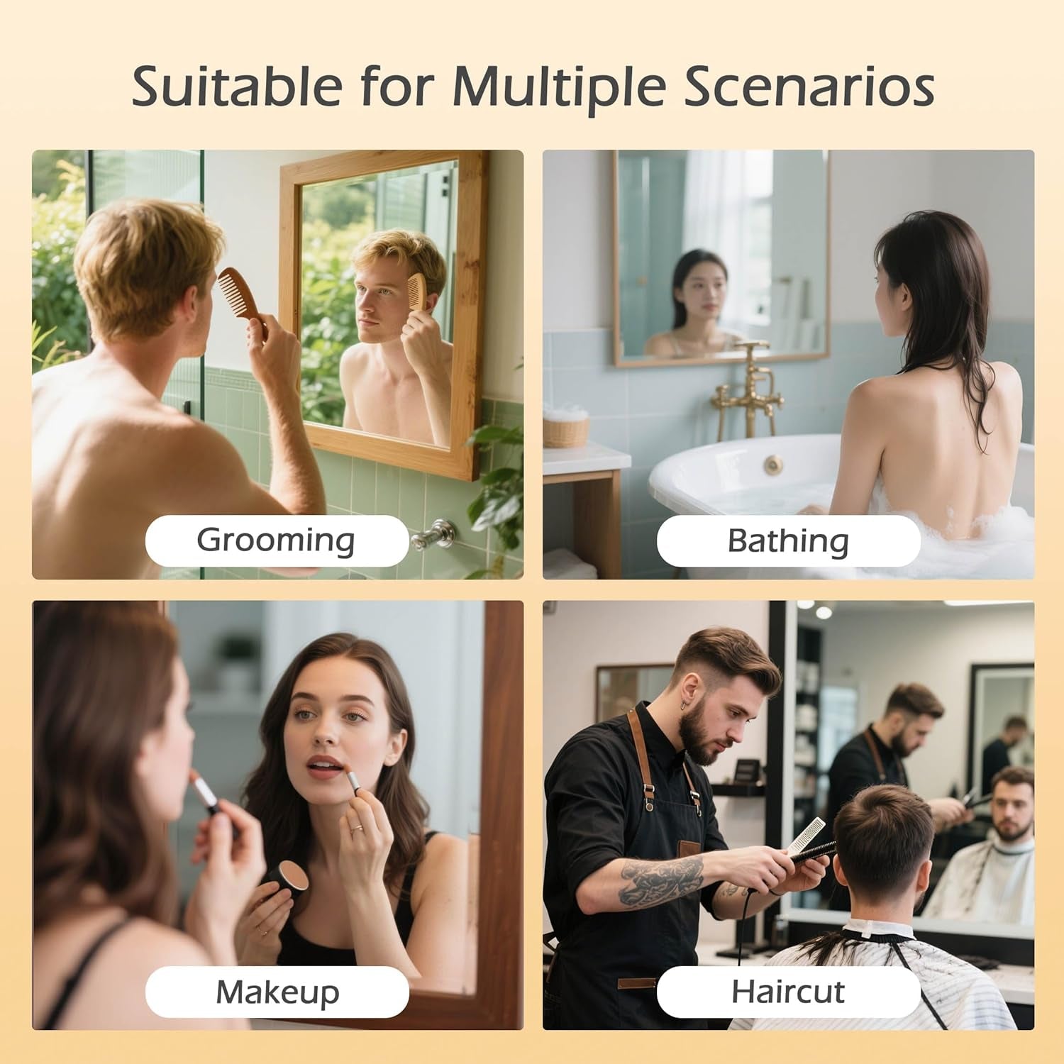 24X32'' Bathroom Vanity Mirror with 21.5'' Touch-Screen Smart TV, Streaming APP, Waterproof Defogging TV Mirror with 3 Color LED Light Wifi Bluetooth HDMI for Bathroom Hotel Hair Salon (2025)