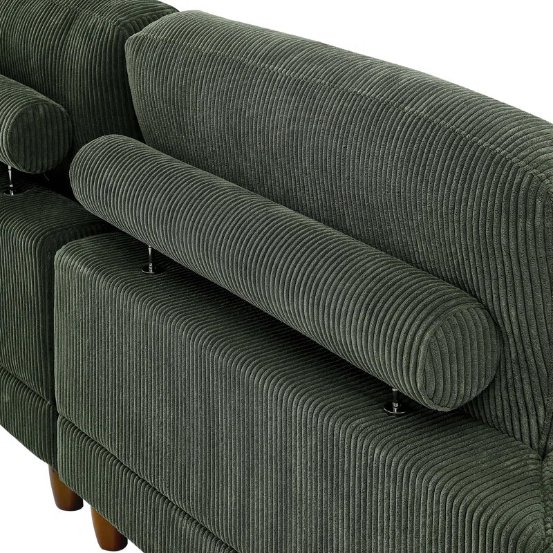 Espinosa 6 - Piece Slipcovered Corduroy Sectional