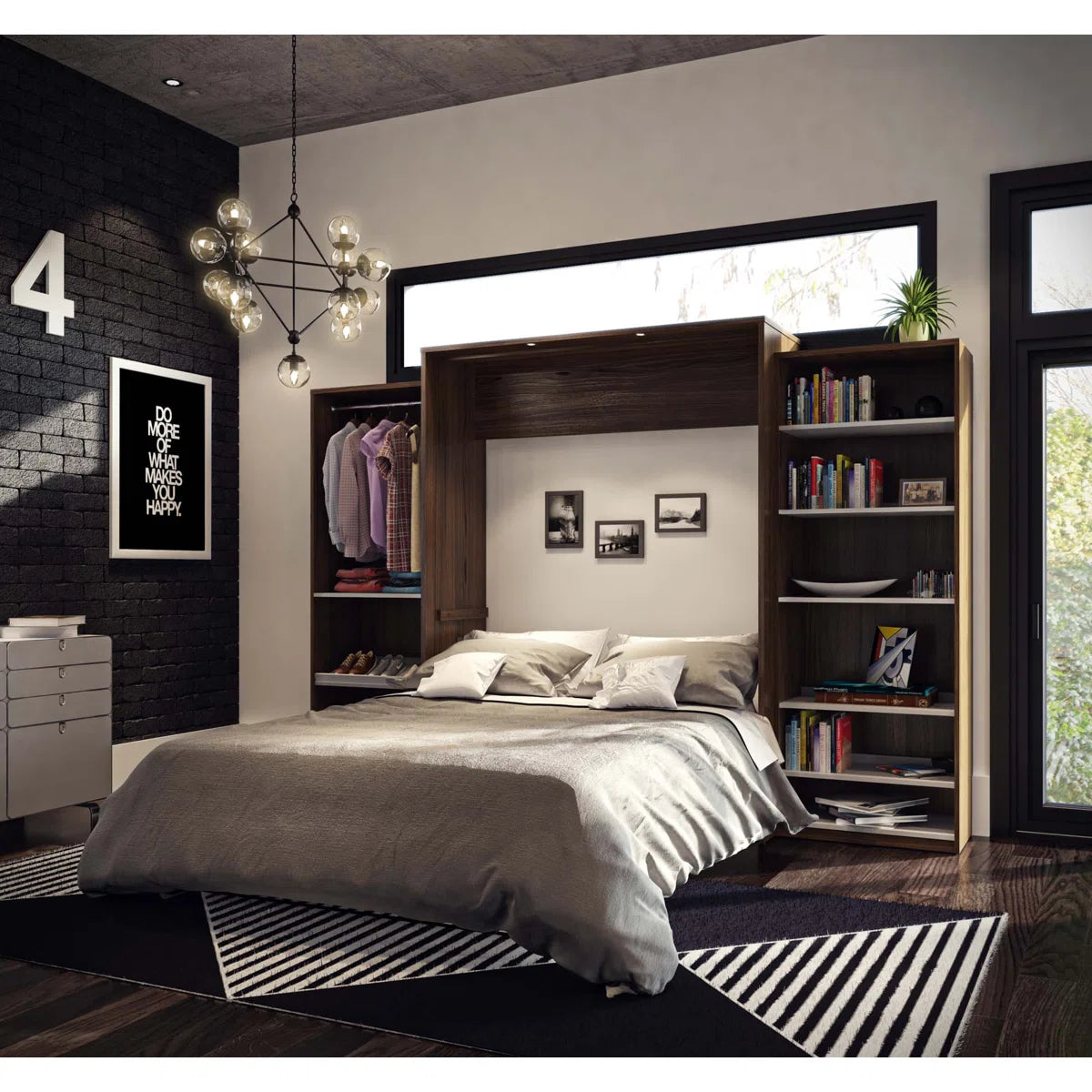 Osterman™ Murphy Platform Bed — Space-Saving Wall Bed with Dual-Piston Lift, Slat Support & 10-Year Warranty | Lux Smart Home Living