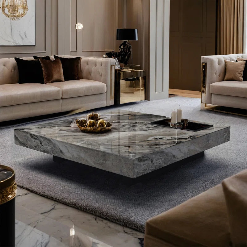 Briamarie 39.37'' Square Sintered Stone Coffee Table