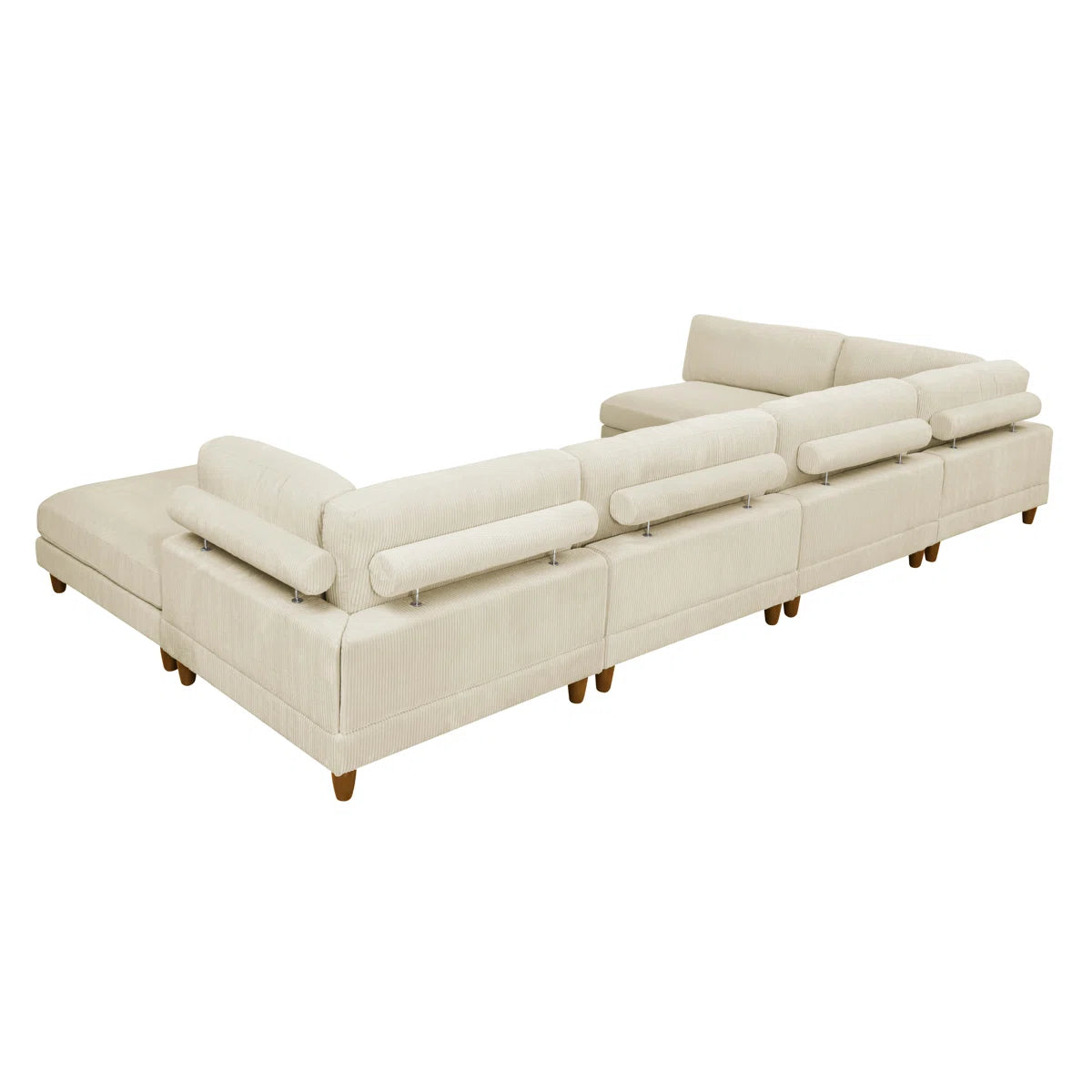 Espinosa™ 6-Piece Modular Sectional — Slipcovered Corduroy, Ottoman Included, Deep 30" Seat, Symmetrical | Lux Smart Home Living