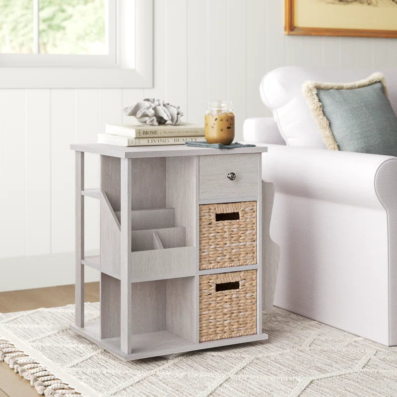 Arlene 3 Drawer End Table – Rustic Charm Meets Modern Functionality