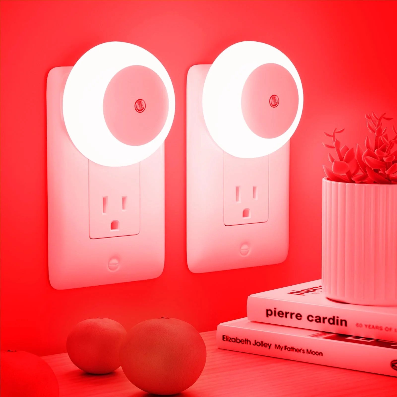 6 Pack Smart Sensor LED Night Light Plug In, Auto Dimming Wall Light for Adults & Kids, 0.5W Energy-Efficient Nightlight for Bedroom Bathroom Stairs - Fireproof ABS Material