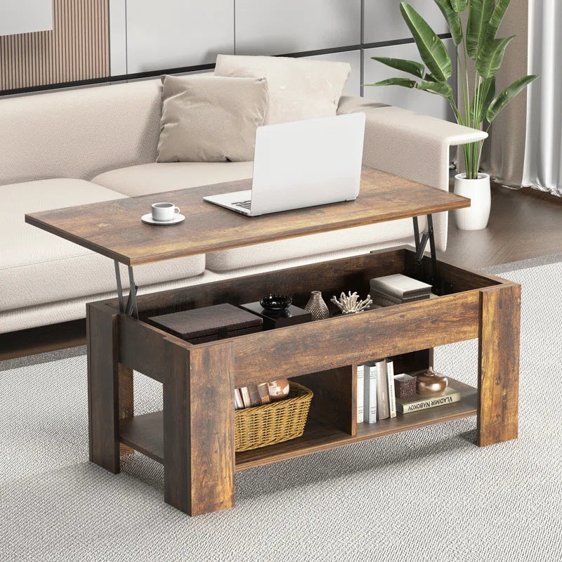 Sparta Black Lift Top Extendable Coffee Table with Storage