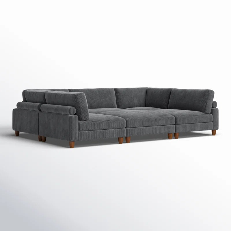 Espinosa 6 - Piece Corduroy Sectional