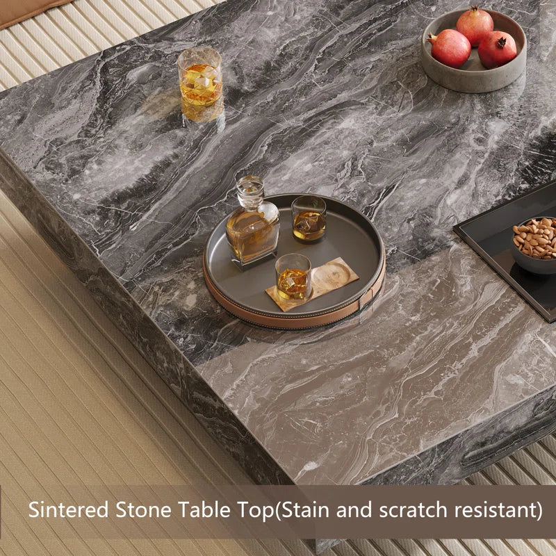 Briamarie 39.37'' Square Sintered Stone Coffee Table