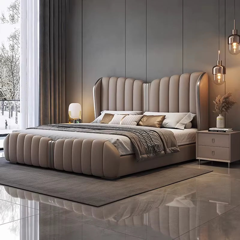 Luxury Double Massage Bed Loft Wooden Modern Sofa Headboards Design European Bed Princess Sleeping Muebles Unique Furniture