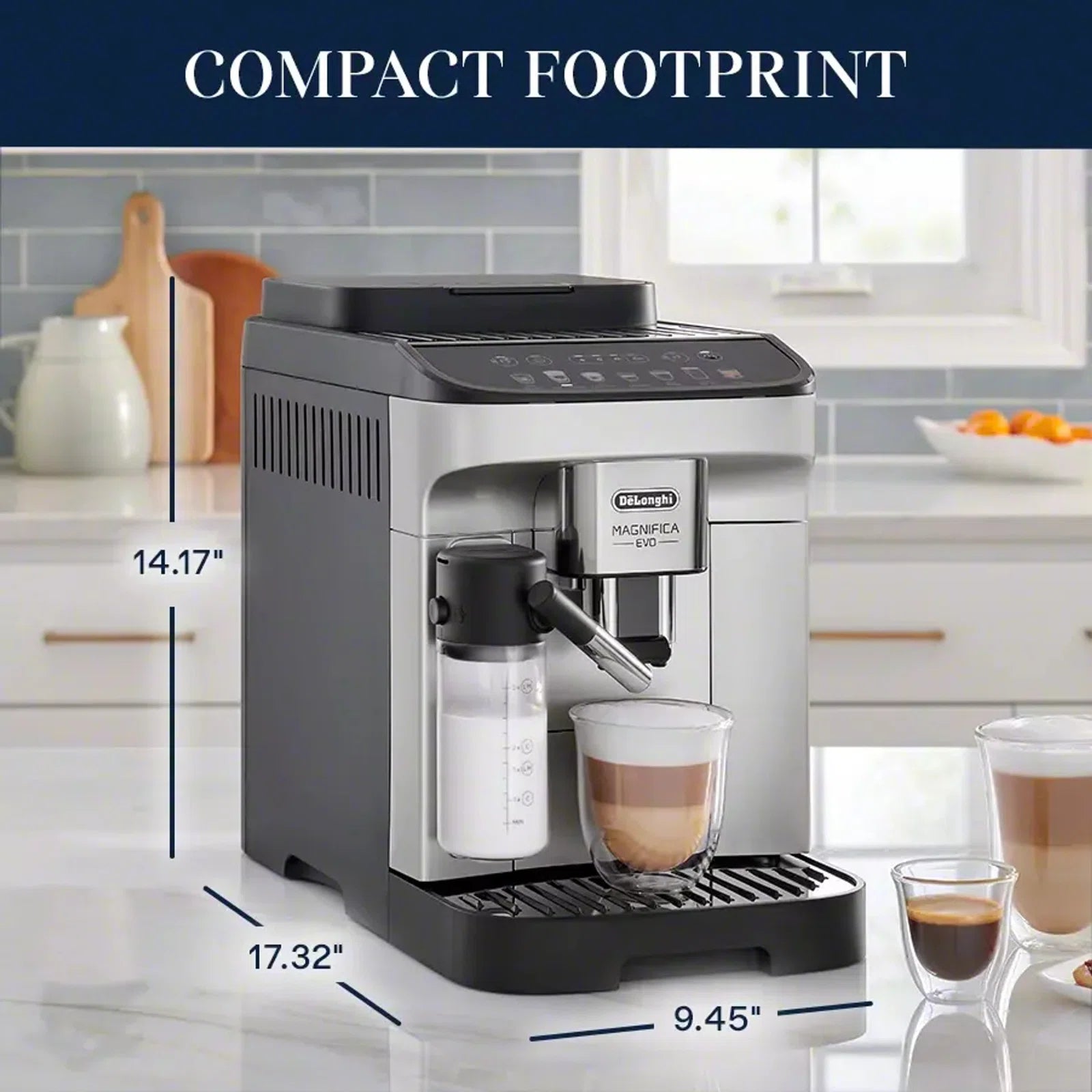 De'Longhi Magnifica Evo Fully Automatic Espresso Machine with LatteCrema System | Bean-to-Cup Coffee Maker for Barista-Quality Coffee at Home