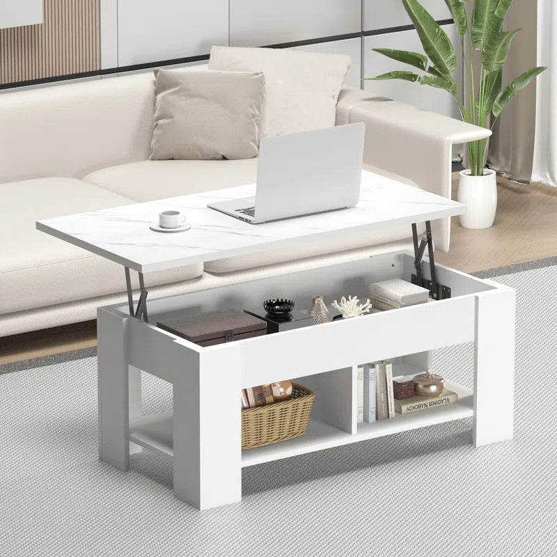 Sparta Black Lift Top Extendable Coffee Table with Storage
