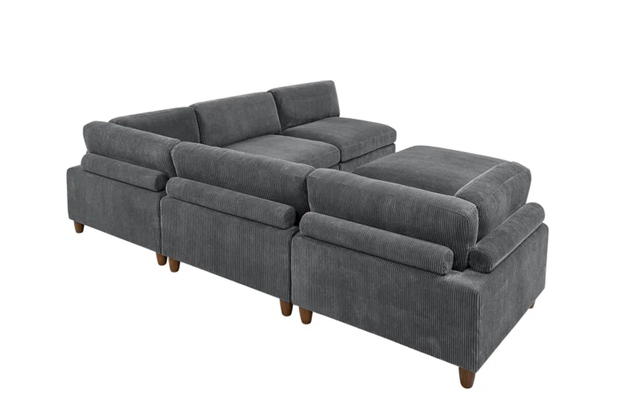 Espinosa 6 - Piece Corduroy Sectional