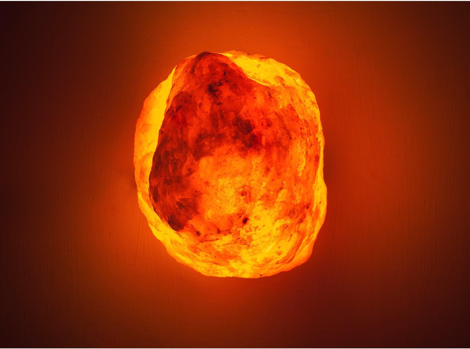 Himalayan Salt Lamp 10-12 Inches (11-15Lb) | Includes Dimmer Switch | Natural Salt Rock Lamp with Handcrafted Wooden Base & Night Light (Bulb Replacement)