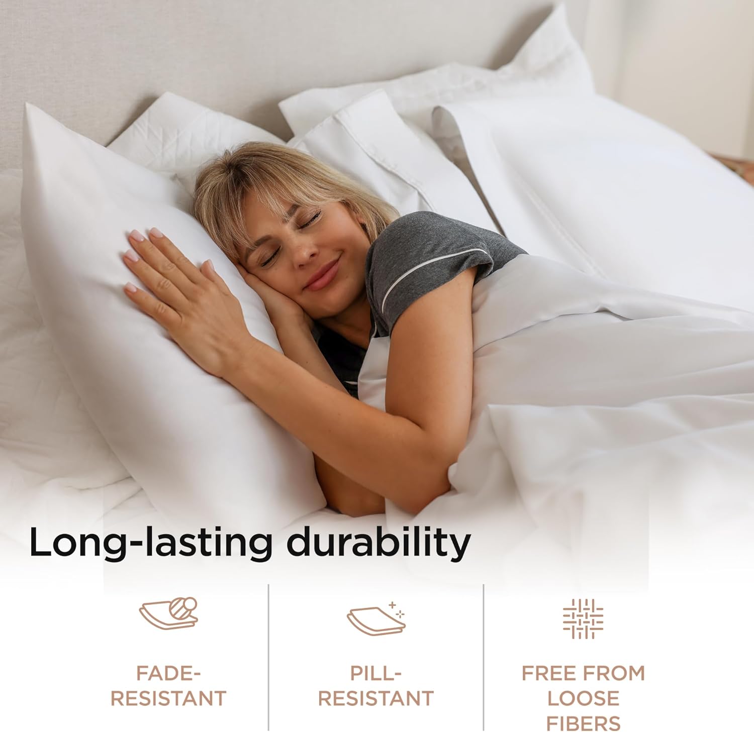 Egyptian Cotton Queen Sheet Set | 100% Certified Egyptian Cotton Sheets for Queen Size Bed | Queen Bed Sheets Set with Snug Fit 16" Deep Pocket | Soft Cooling Sateen Bedding Set | White