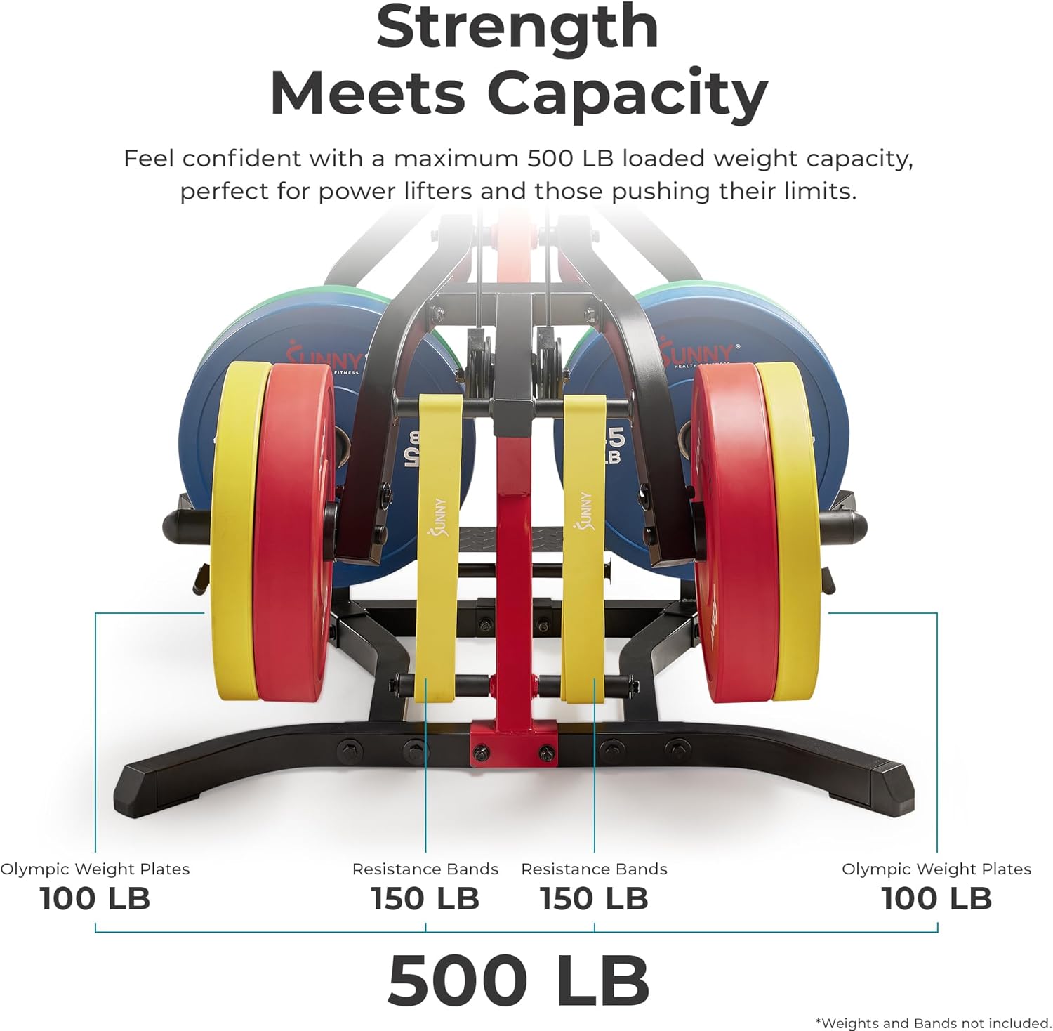 Sunny Health & Fitness All-in-One Home Gym System – Multifunctional Power Rack with Adjustable Incline Bench, Squat Stand, Training Attachments & Full-Body Strength Equipment