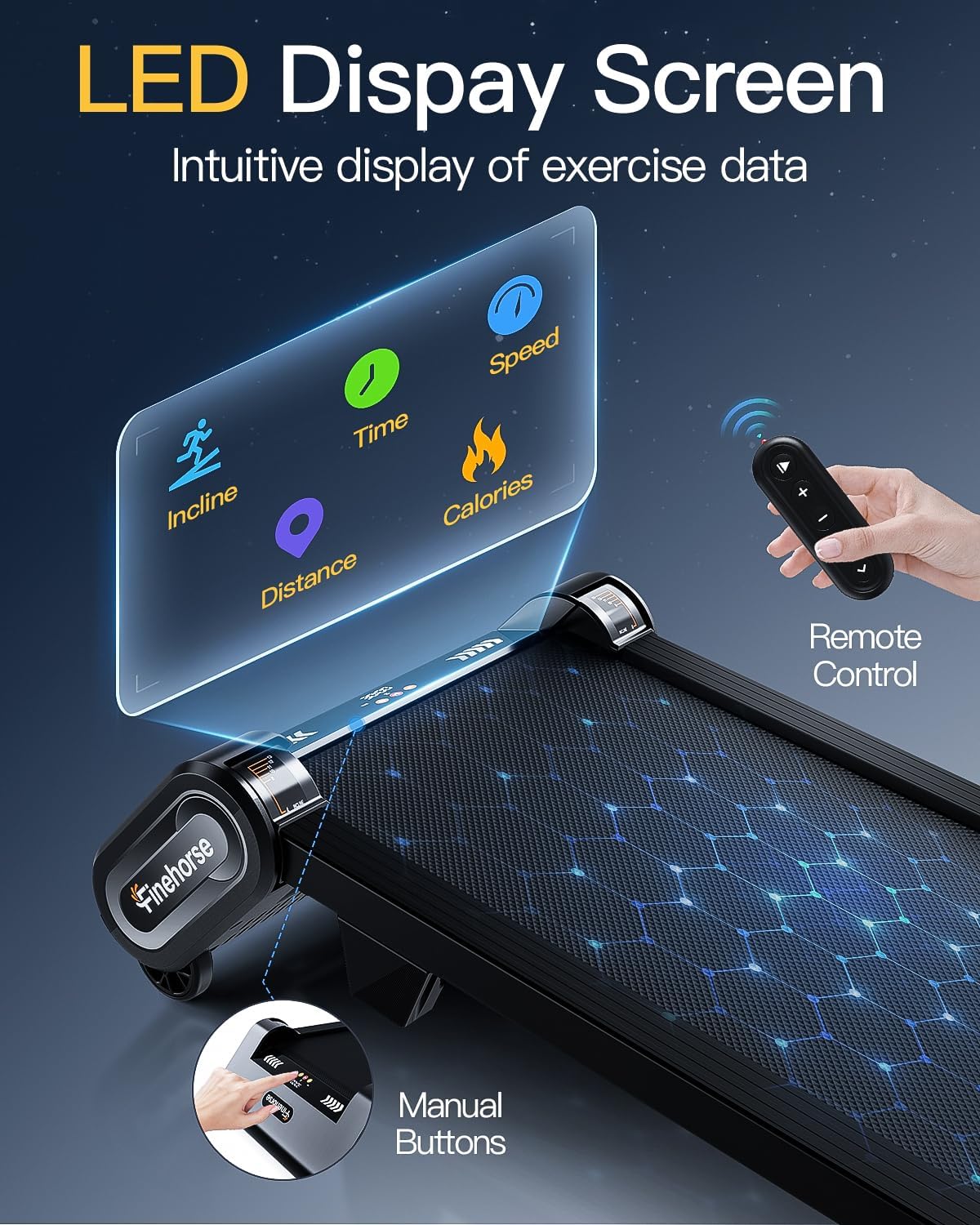 Up Pad, Walking Pad Treadmill with Incline, 6 in 1 under Desk Treadmill, 6-Level Incline Treadmill, 2.5HP Portable Treadmill for Office Home with 330LBS Capacity, LED Display, Remote Control