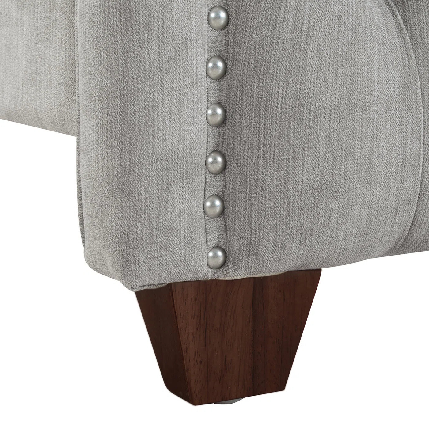 Manor Coleman Upholstered Wingback Bed | Elegant Tufted Headboard, Luxurious Linen Fabric, and Timeless Design for a Cozy Bedroom Retreat