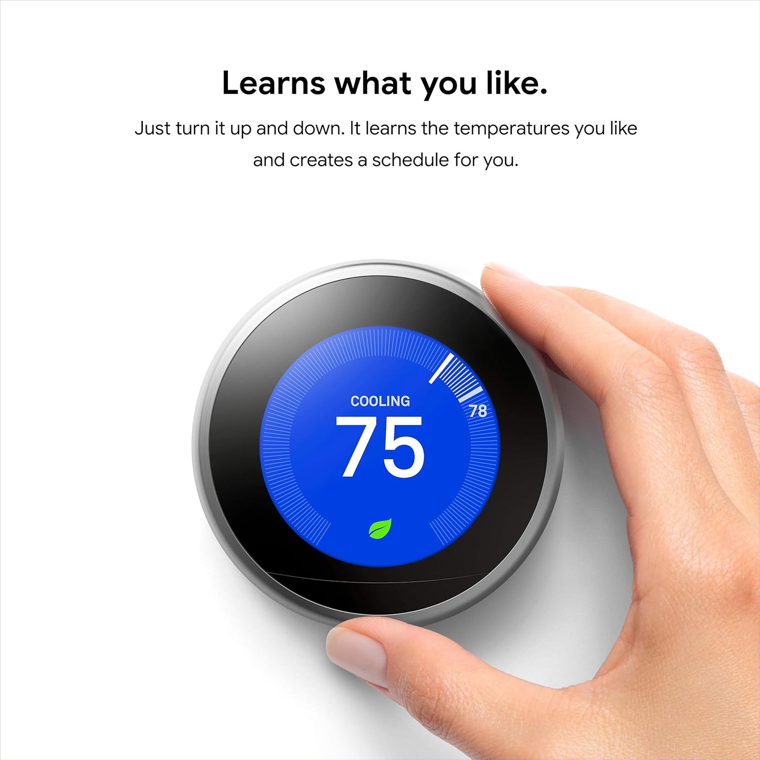 Nest Learning Thermostat - Programmable Smart Thermostat for Home - 3Rd Generation- Works with Alexa - White