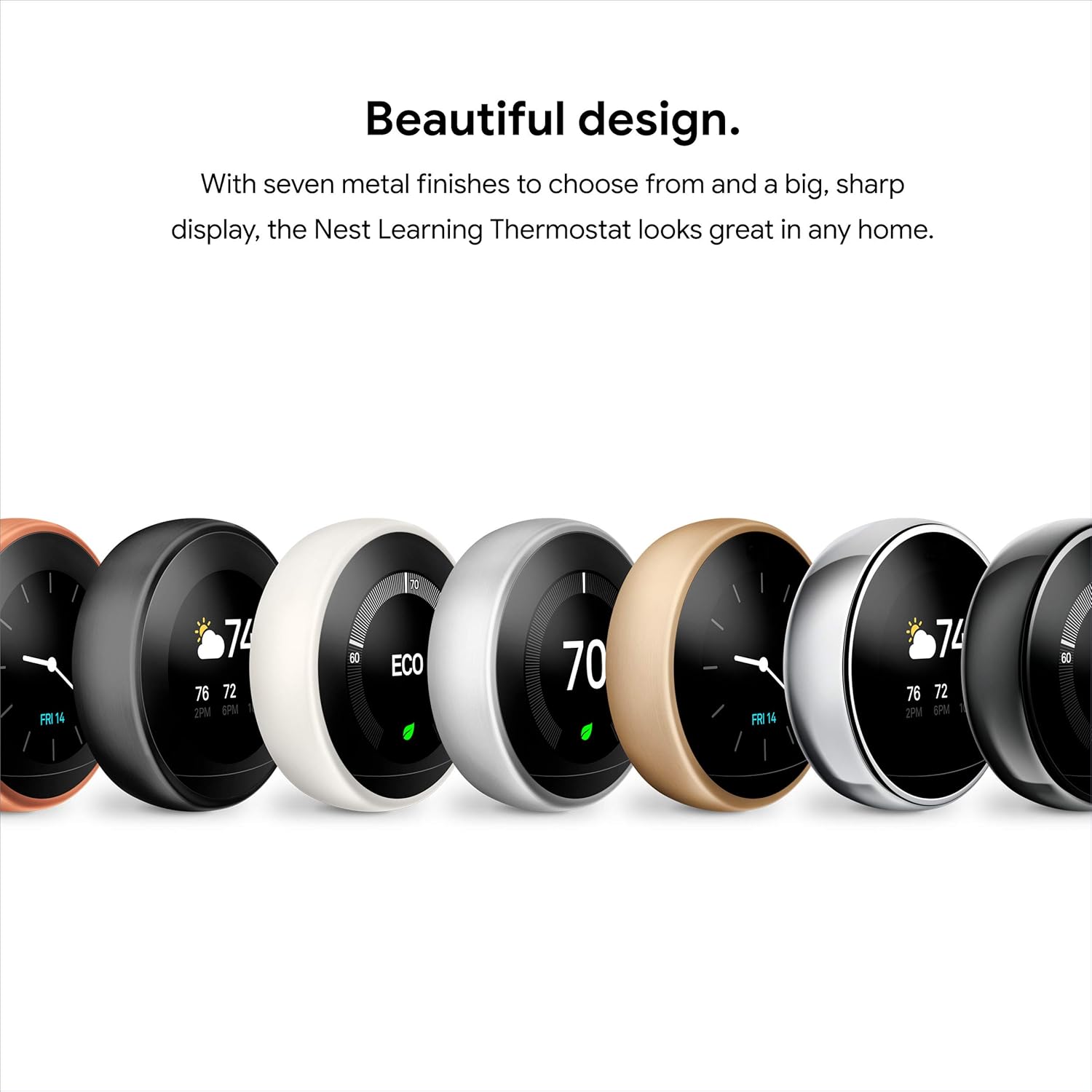 Nest Learning Thermostat - Programmable Smart Thermostat for Home - 3Rd Generation- Works with Alexa - White
