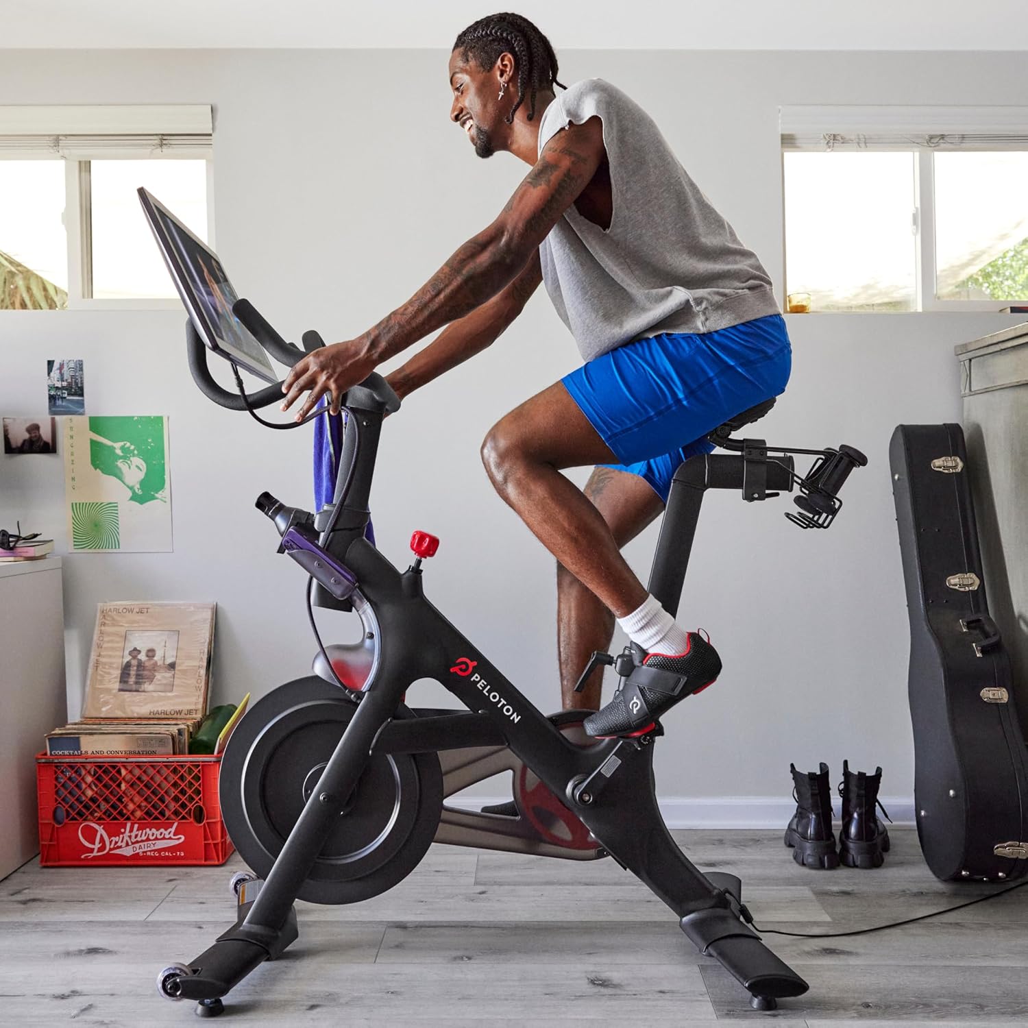 Peloton Smart Home Stationary Bike – Immersive Touchscreen, Live Classes & Advanced Performance Tracking for the Ultimate At-Home Gym Experience