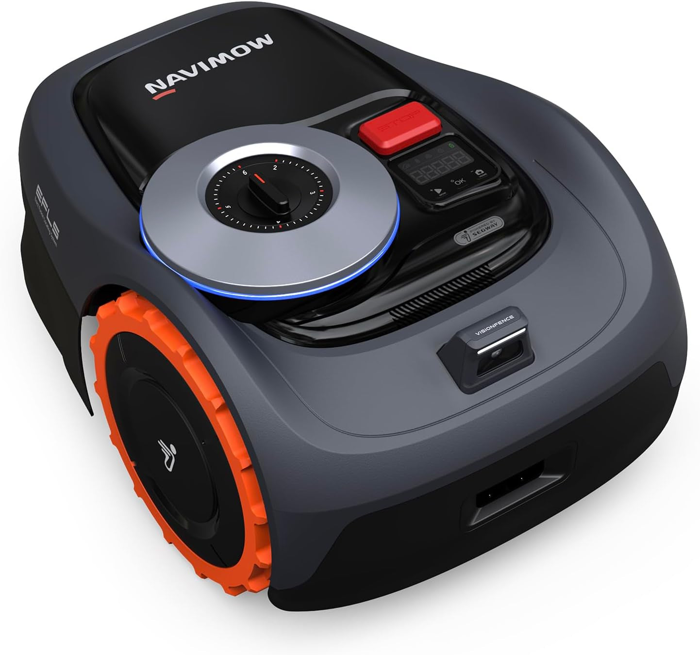 Segway I110N Robot Lawn Mower Perimeter Wire Free 1/4 Acre Rtk+Vision Robotic Lawnmower, Ai-Assisted Mapping, Virtual Boundary, APP Control, 58Db(A) Quiet, Multi-Zone Management