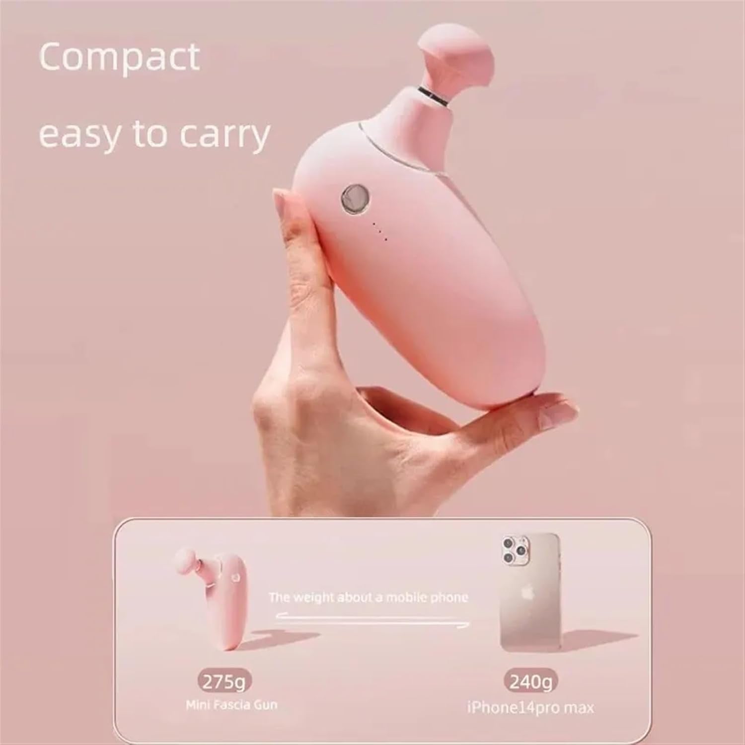Vibrator,Adults Erotic,Masturbation Equipment Mini Pocket-Sized Deep Portable Percussion Muscle Massager Gun, Ultra Small & Quiet Muscle Massage Gun,On the Go Usage(Pink)
