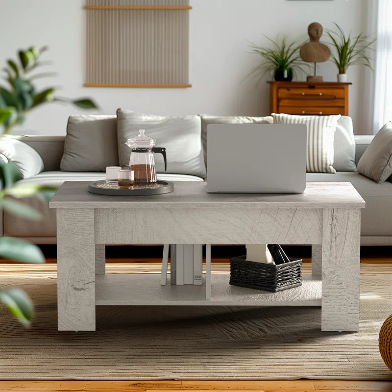 Sparta Black Lift Top Extendable Coffee Table with Storage