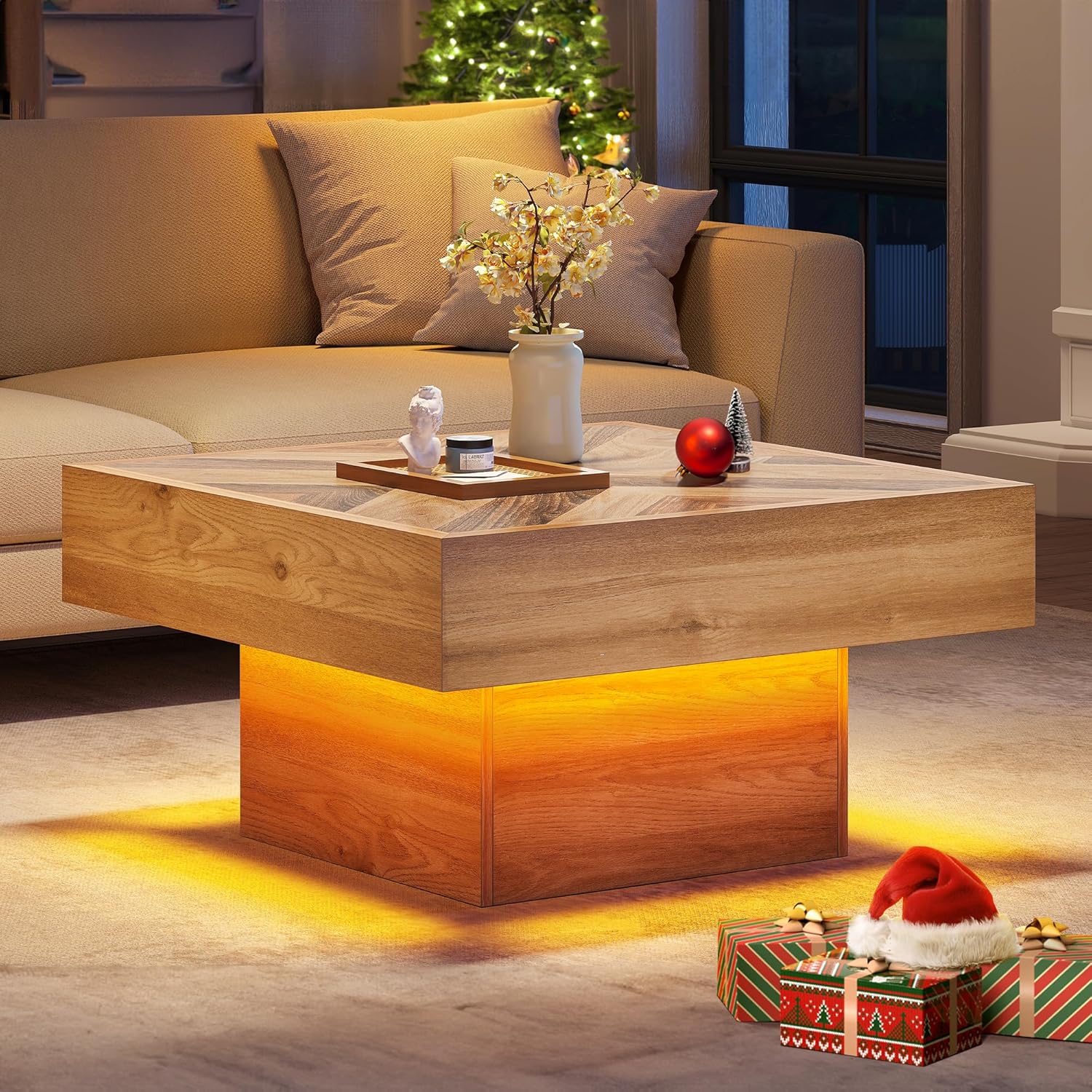 Farmhouse Coffee Table with Storage Drawers | Multifunctional Wood Coffee Table with Hidden Storage, Lift-Top, and Farmhouse Charm for Living Rooms