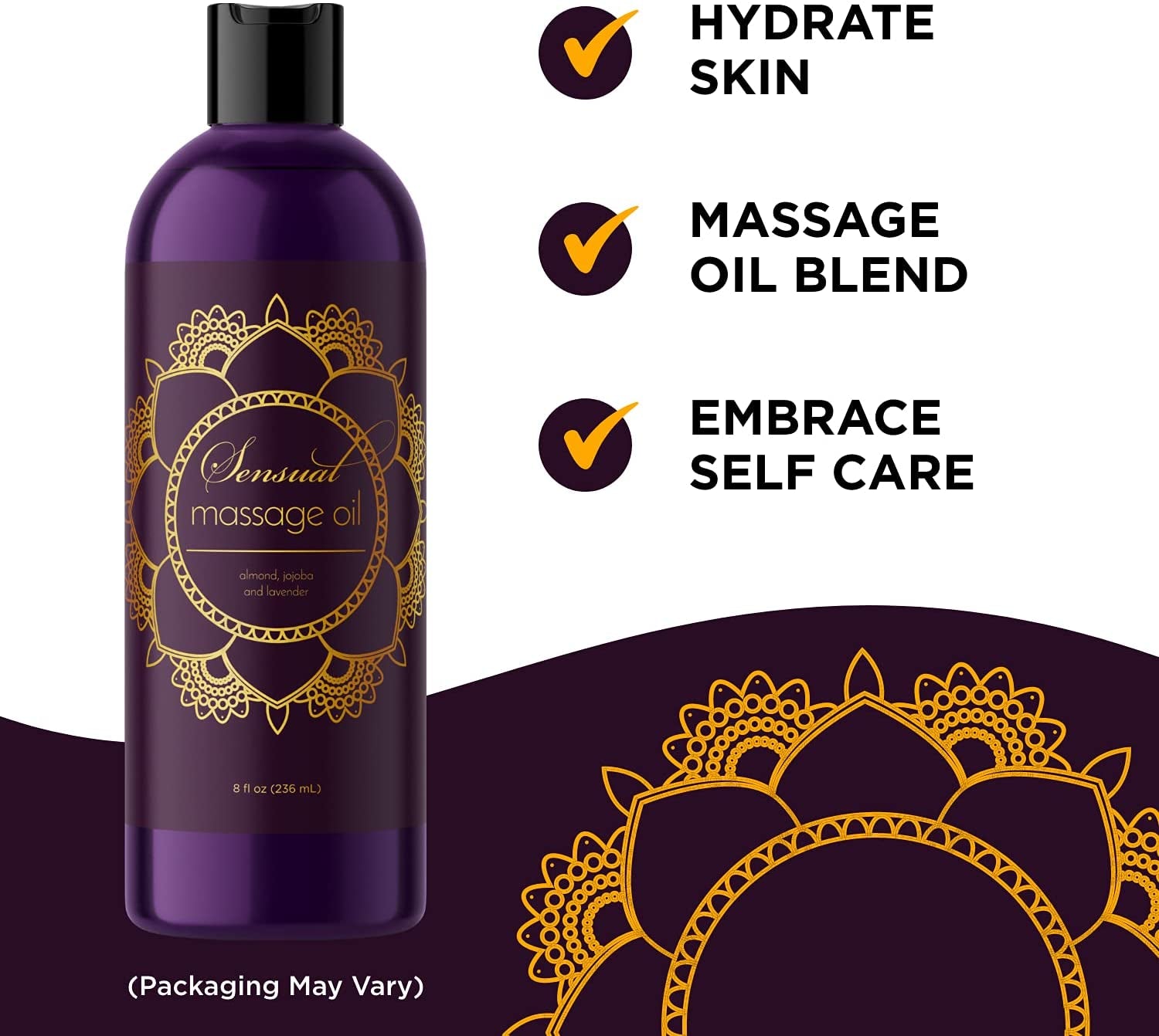 Alluring Massage Oils for Massage Therapy - Massage Oil Kit with Aromatherapy Lavender Massage Oil plus Vanilla Massage Oil for Sensual Aromatherapy Made with Pure Essential Oils