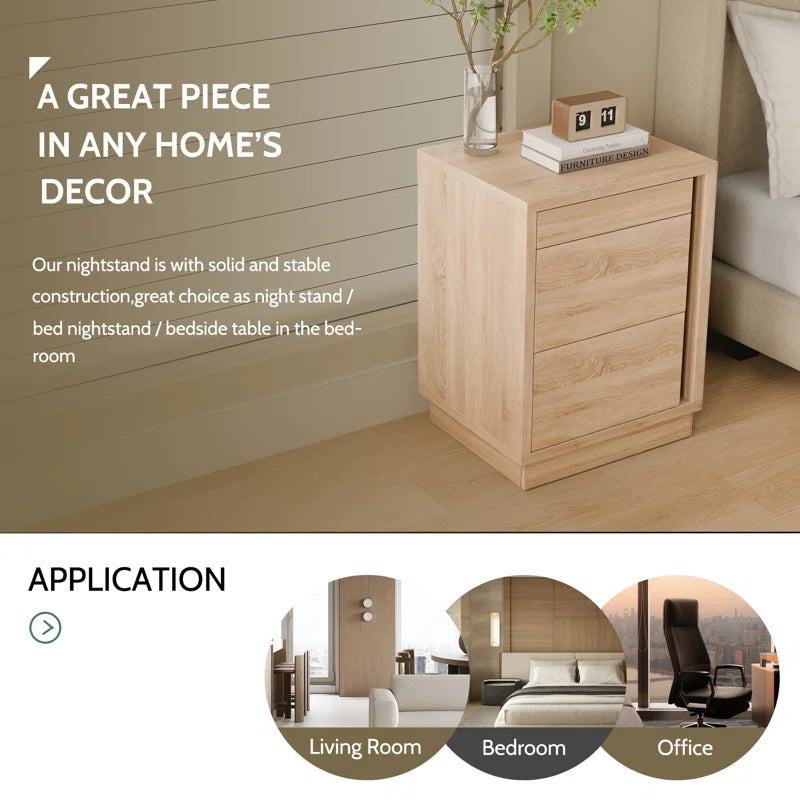 Lockable Smart Nightstand with Gun Cabinet