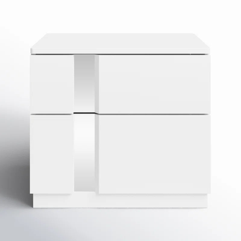 Augie 2-Drawer Nightstand | Sleek Modern Design with Ample Storage & Soft-Close Drawers | Elevate Your Bedroom Aesthetic