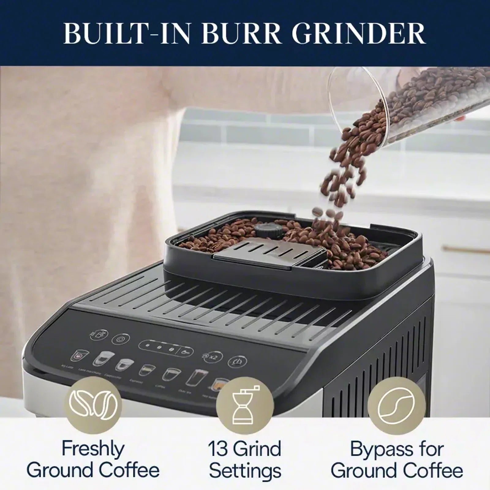 De'Longhi Magnifica Evo Fully Automatic Espresso Machine with LatteCrema System | Bean-to-Cup Coffee Maker for Barista-Quality Coffee at Home