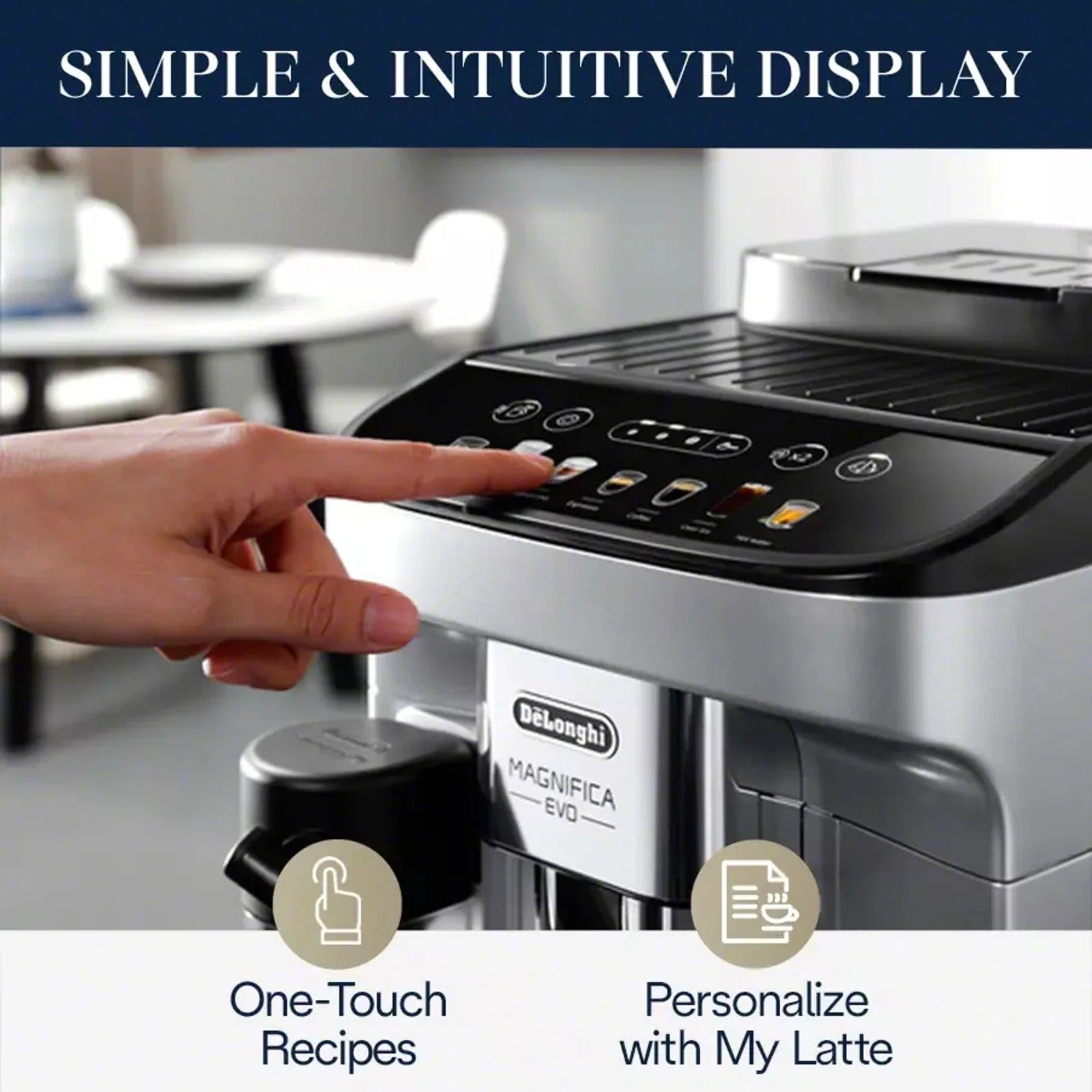 De'Longhi Magnifica Evo Fully Automatic Espresso Machine with LatteCrema System | Bean-to-Cup Coffee Maker for Barista-Quality Coffee at Home