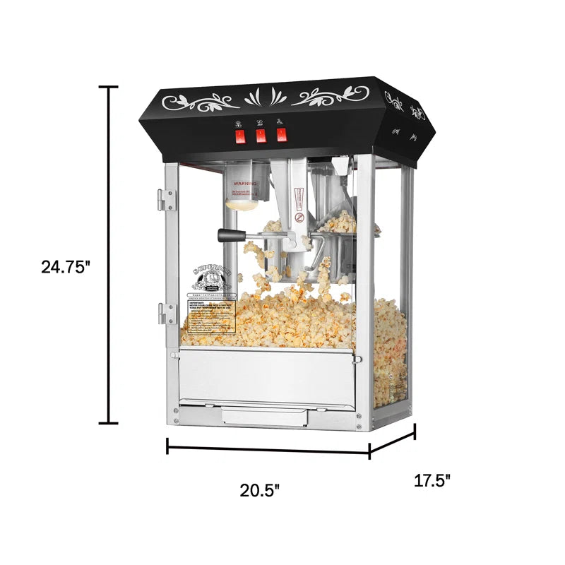 Superior Popcorn Company 8 oz. Great Northern Popcorn Machine | Retro Movie Night Tabletop Popcorn Maker with Kernel Tray & Warming Light | Perfect for Home Theater & Parties
