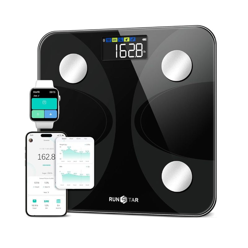 Smart Body Fat Scale – Digital Bathroom Scale with 13 Metrics & App Sync