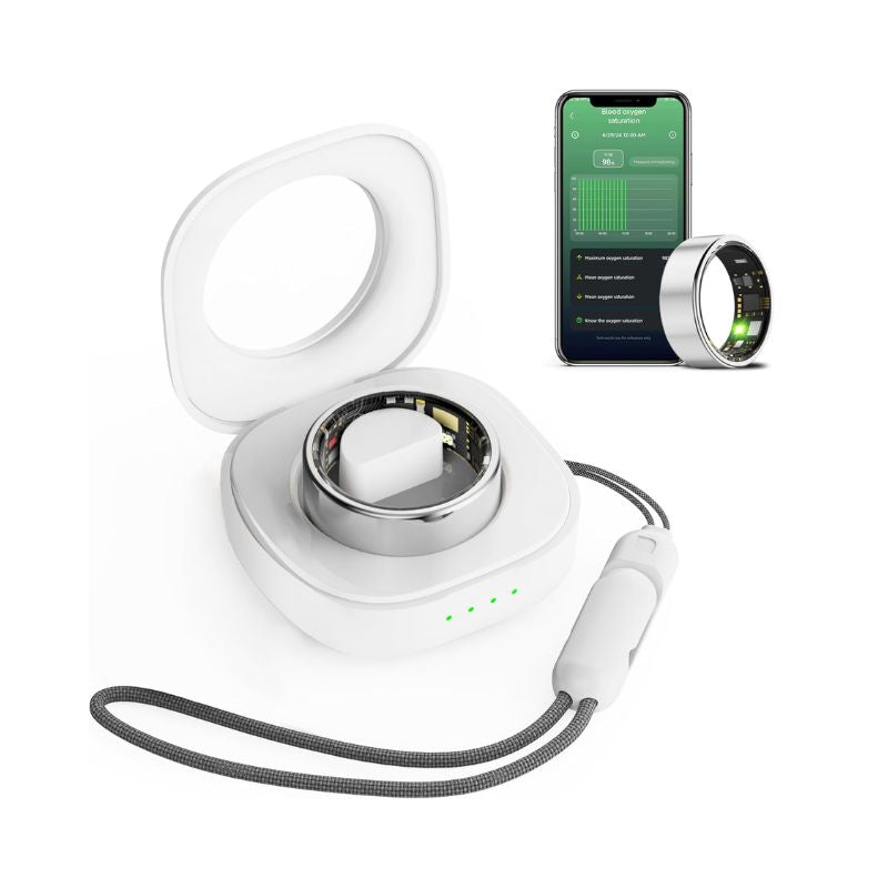 Smart Ring Sleep Tracker - Silver (Size 11) | All-Day Heart Rate, Sleep & Fitness Monitor | Waterproof, Long Battery Life & Stylish Wearable for Men & Women