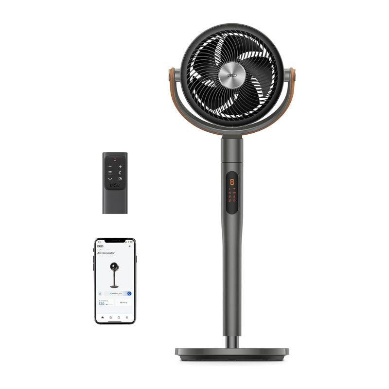 Dreo Oscillating Pedestal Fan for Quiet Comfort | 42-Inch Tower Fan with Remote Control, Smart WiFi Connectivity, and 90° Oscillation – Ideal for Bedrooms, Living Rooms & Offices