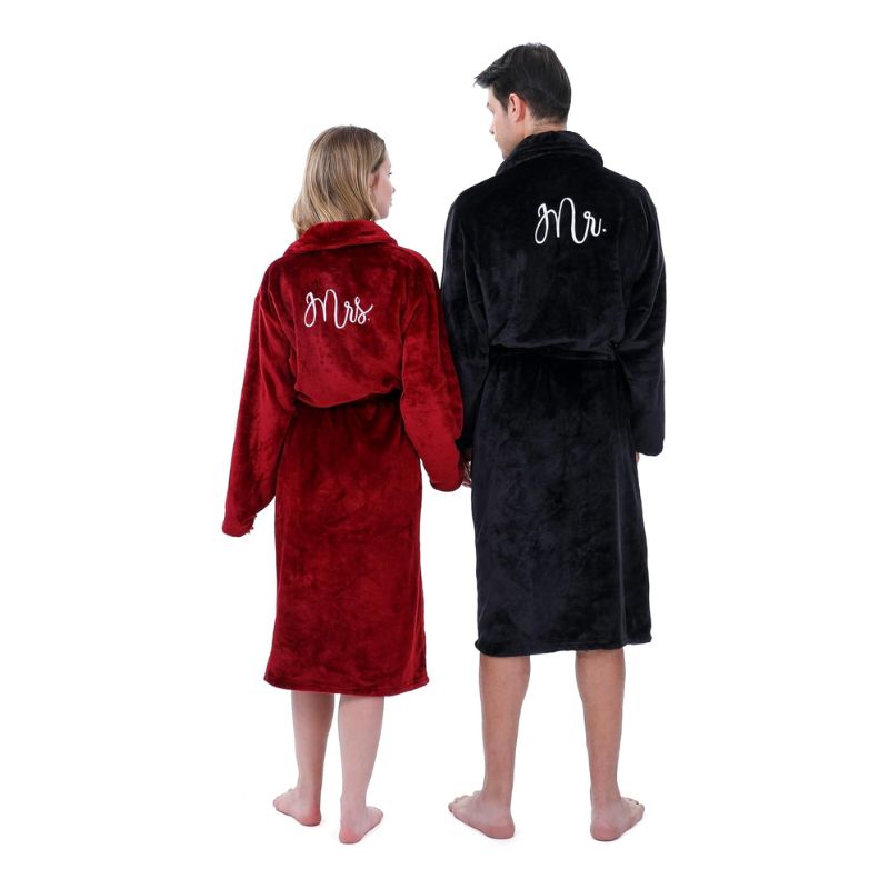 His and Hers Matching Robes – 2-Piece Mr & Mrs Bathrobe Set for Couples Gifts