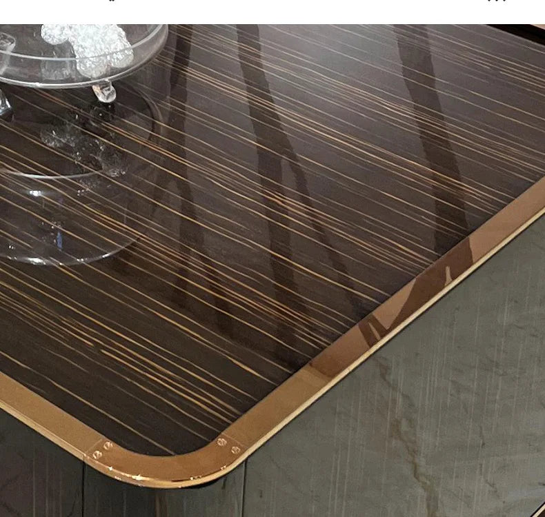 Italian Light Luxury Coffee Table, Postmodern Bentley Home Paint, Minimalist Armani Style Solid Wood Furniture, Living Room