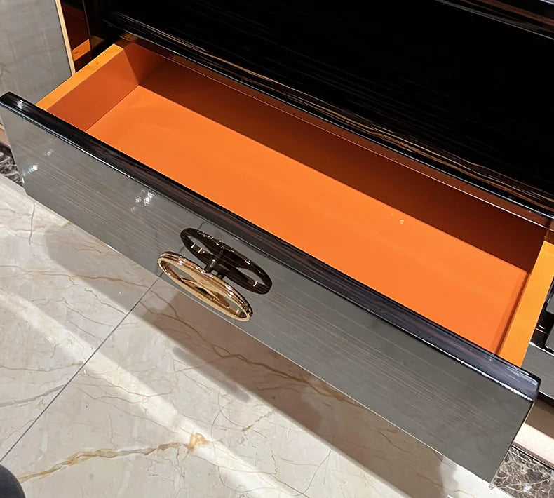 Italian Light Luxury Coffee Table, Postmodern Bentley Home Paint, Minimalist Armani Style Solid Wood Furniture, Living Room