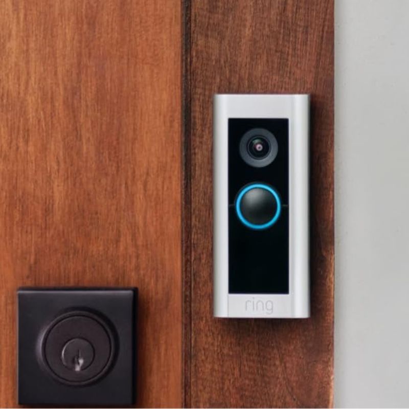 Wired Doorbell Pro (Video Doorbell Pro 2) with Floodlight Cam Wired (White) and Alarm 14-Piece (White)