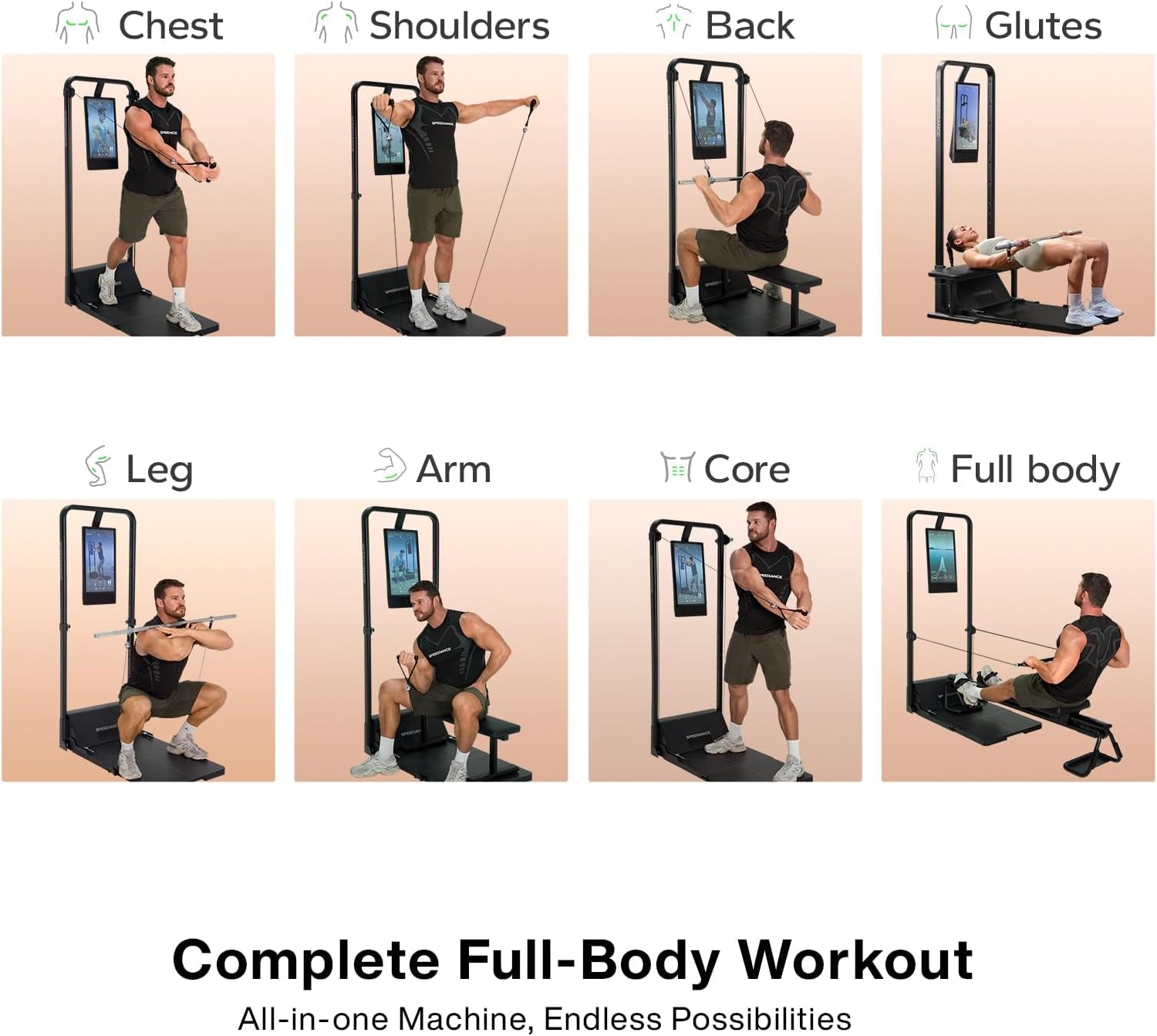 Home Gym, Smart Ai-Powered Multi-Functional Smith Machine for Full Body Strength Training, All-In-One Gym Equipment, Digital Weight System, Workout Station, Squat Rack, Gym Monster 2