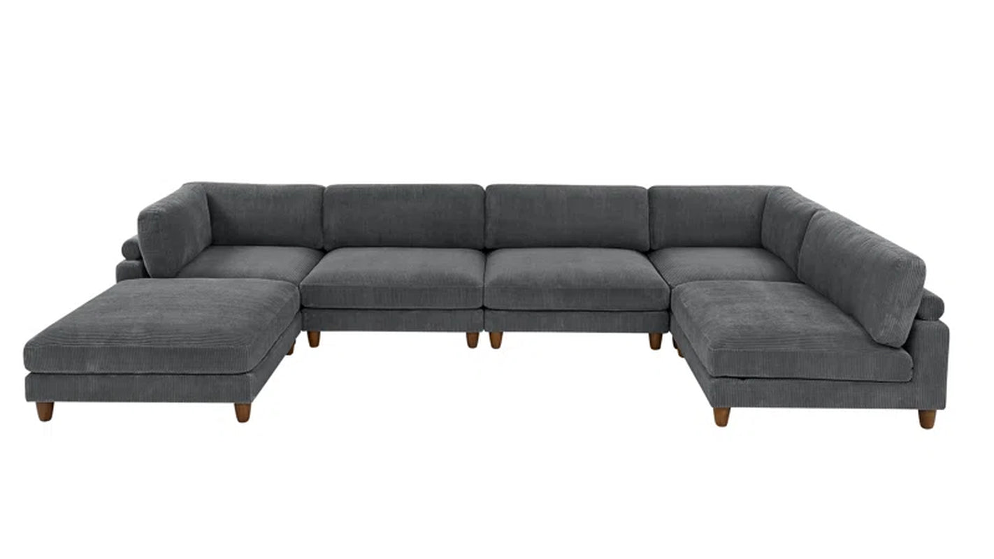 Espinosa 6 - Piece Corduroy Sectional