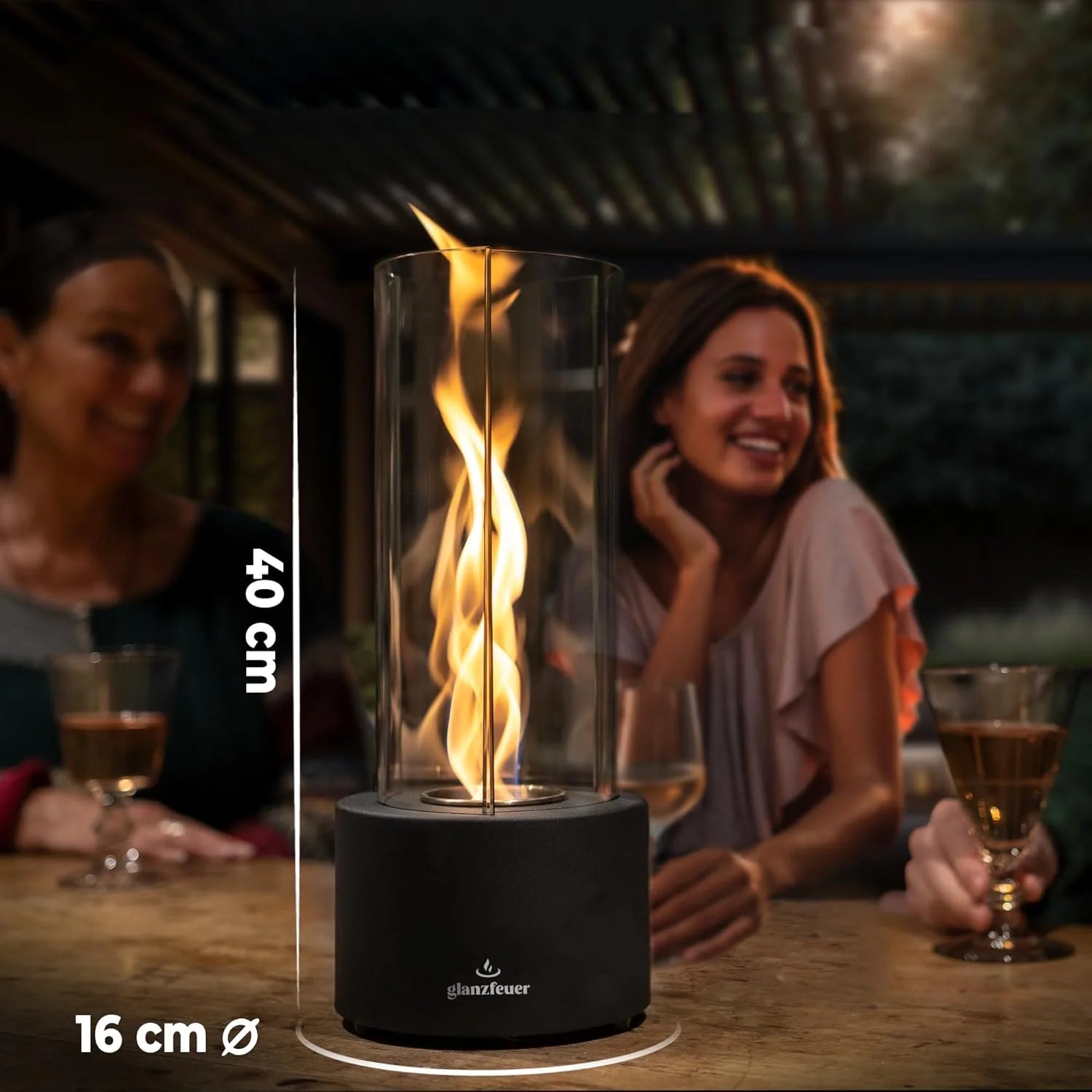Tornado Tabletop Fire Pit 60-90 Mins Burning, Portable Table Top Fireplace Indoor & Outdoor Gift for Birthday, Home Decor, Housewarming