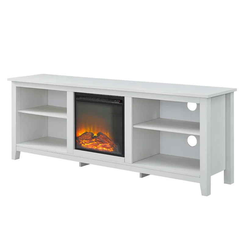 Kneeland 70" Open Storage TV Stand with Electric Fireplace