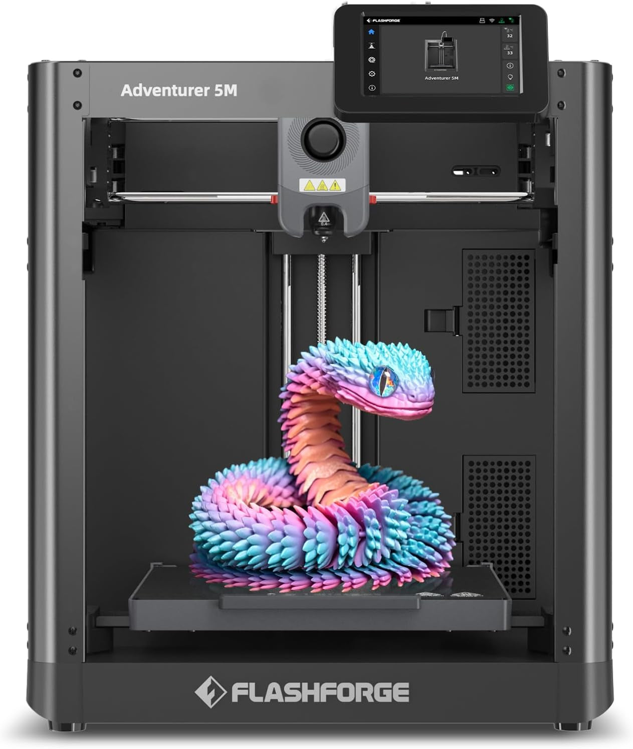 Adventurer 5M 3D Printer with Fully Auto Leveling, Max 600Mm/S High Speed Printing, 280°C Direct Extruder with 3S Detachable Nozzle, Core XY All Metal Structure, Print Size 220X220X220Mm